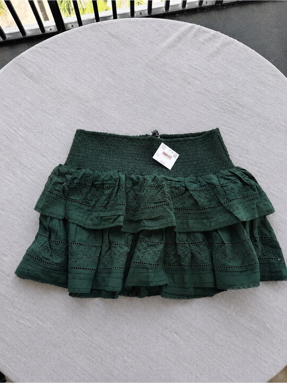 American Eagle Women’s Dark Green Tiered Ruffle Skirt
